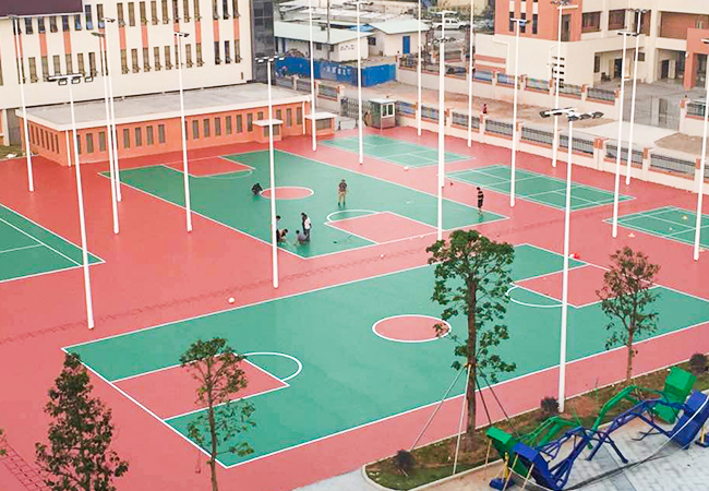 硅pu籃球場施工