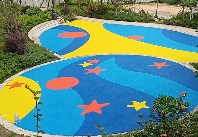 中山帝景城|小區(qū)EPDM兒童游樂區(qū)正式完工！