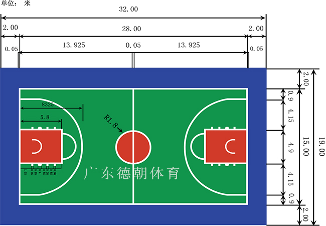 學校塑膠籃球場