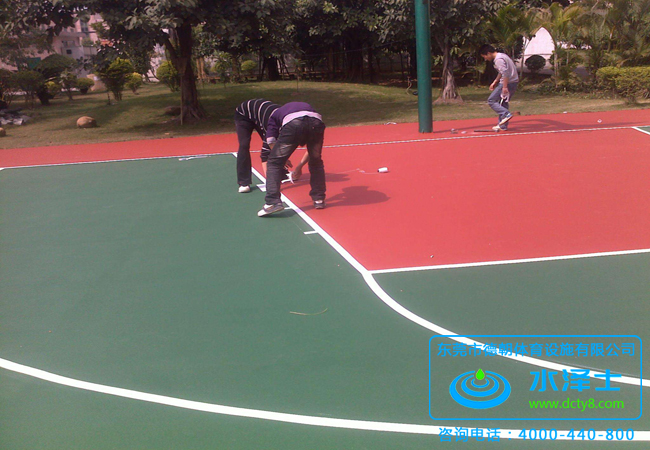 丙烯酸籃球場劃線-德朝體育