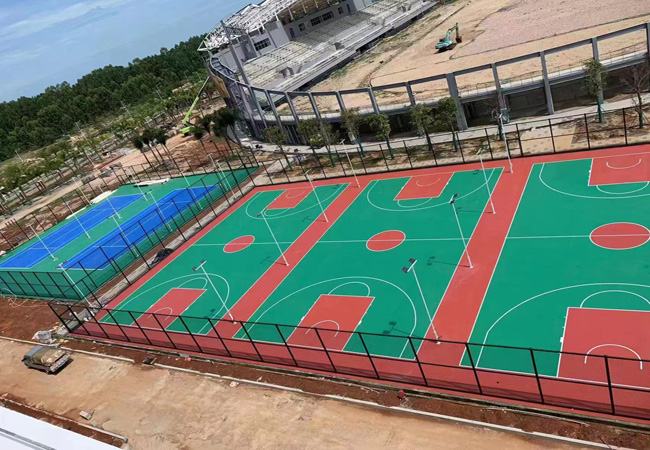 貴州硅PU籃球場